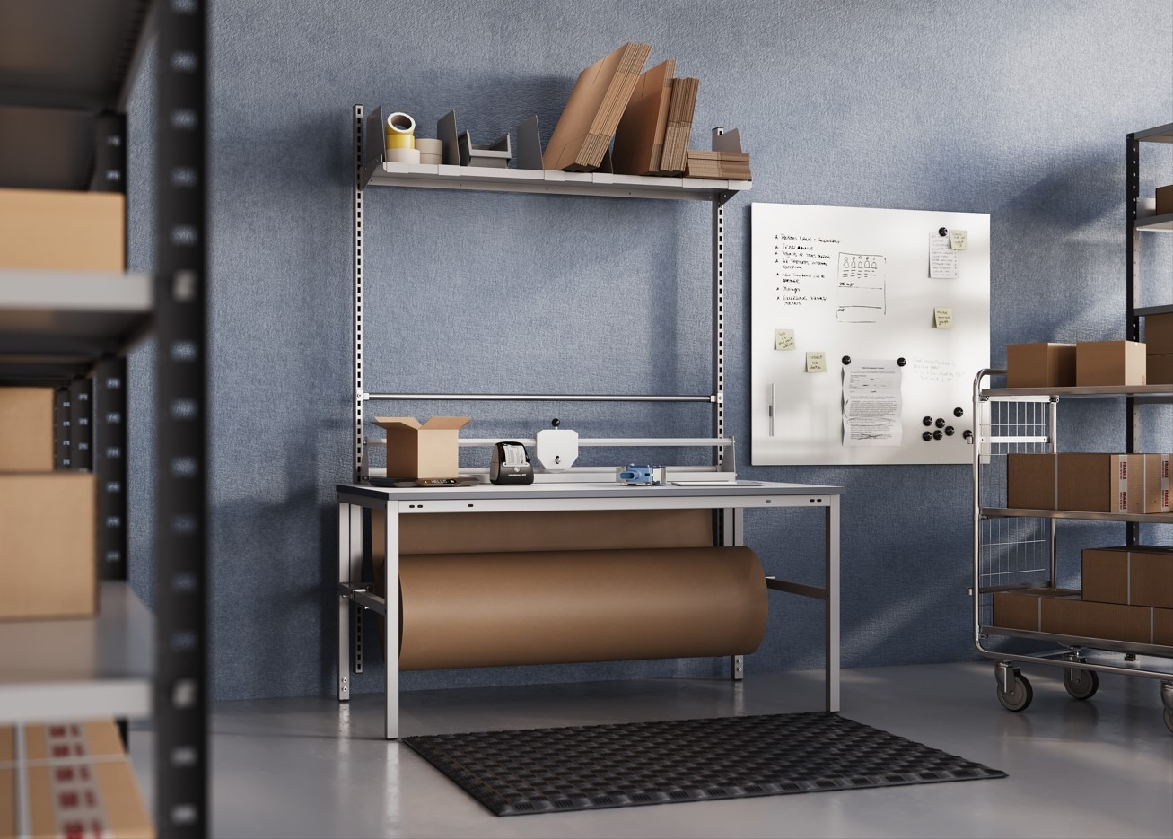 Køb nemt pakkebord til lager og virksomhed